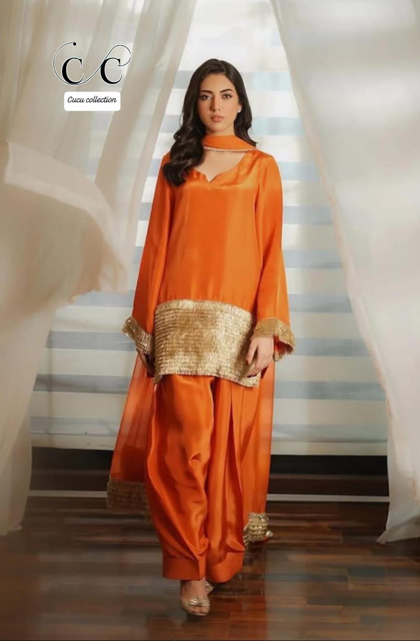 Shamooz silk outfit by Eid collection