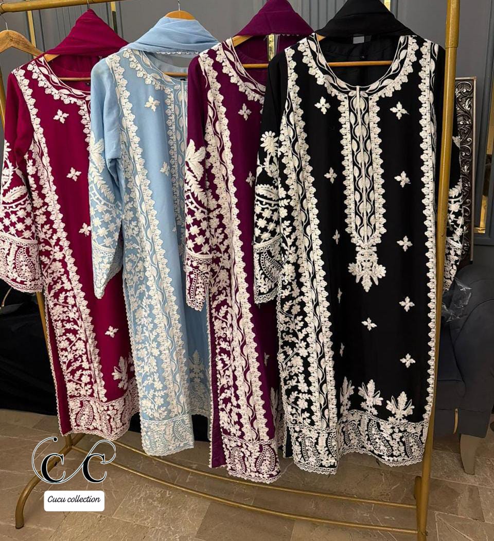 Embroidery Chiffon 3 pec