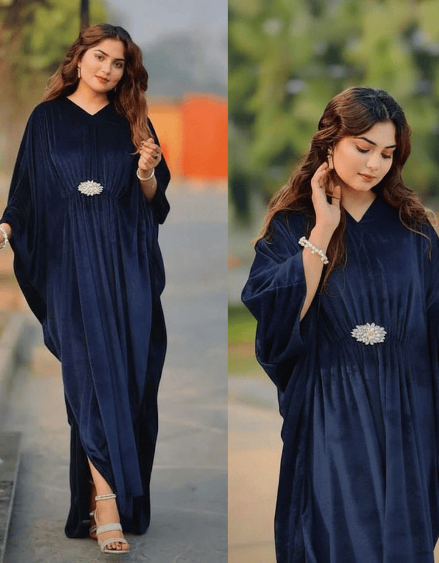 Micro Velvet Maxi Dress for Women