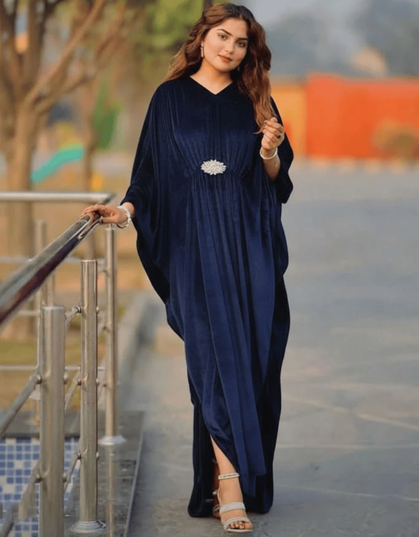 Micro Velvet Maxi Dress for Women