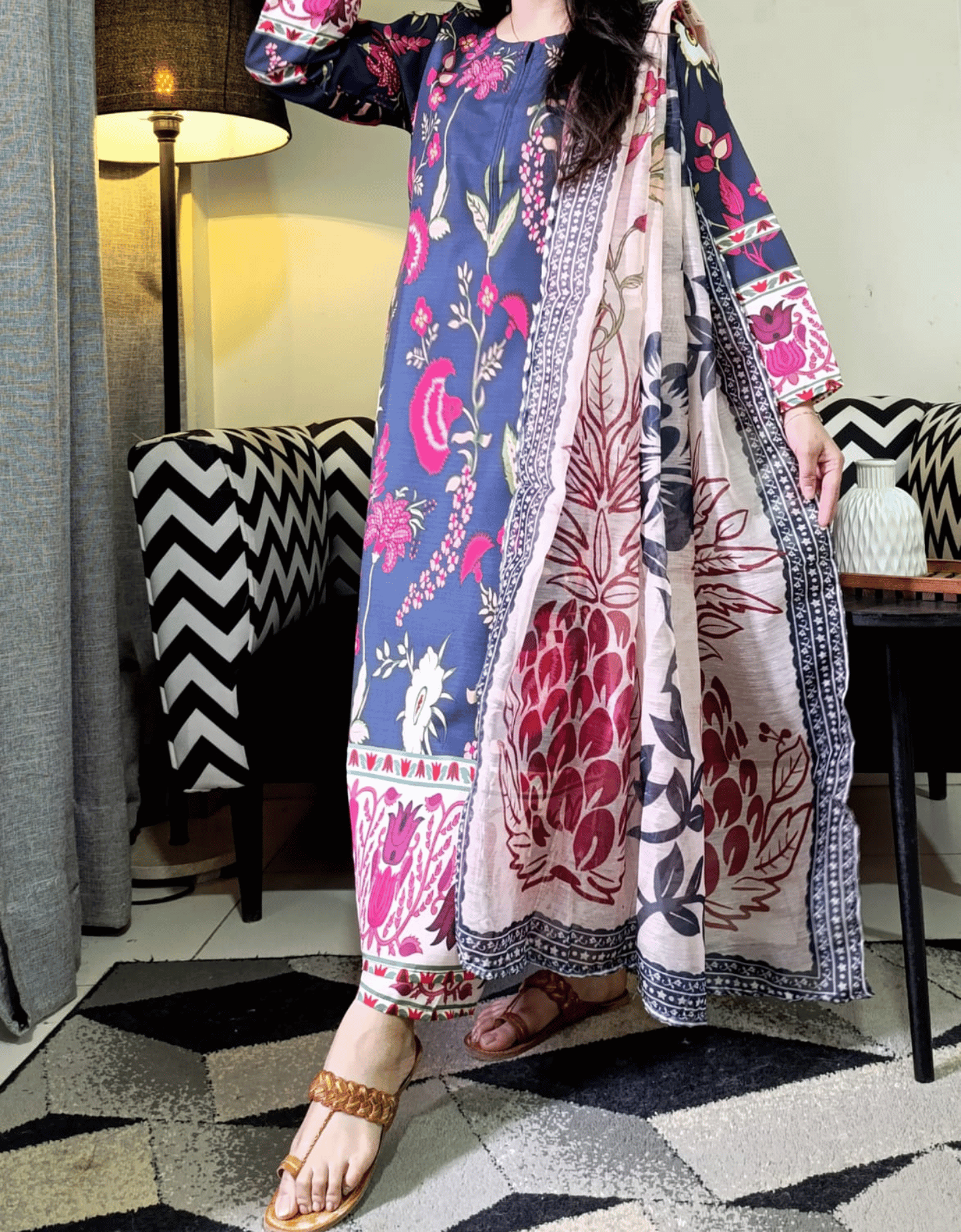 3PC Swiss Lawn Digital Print Suit