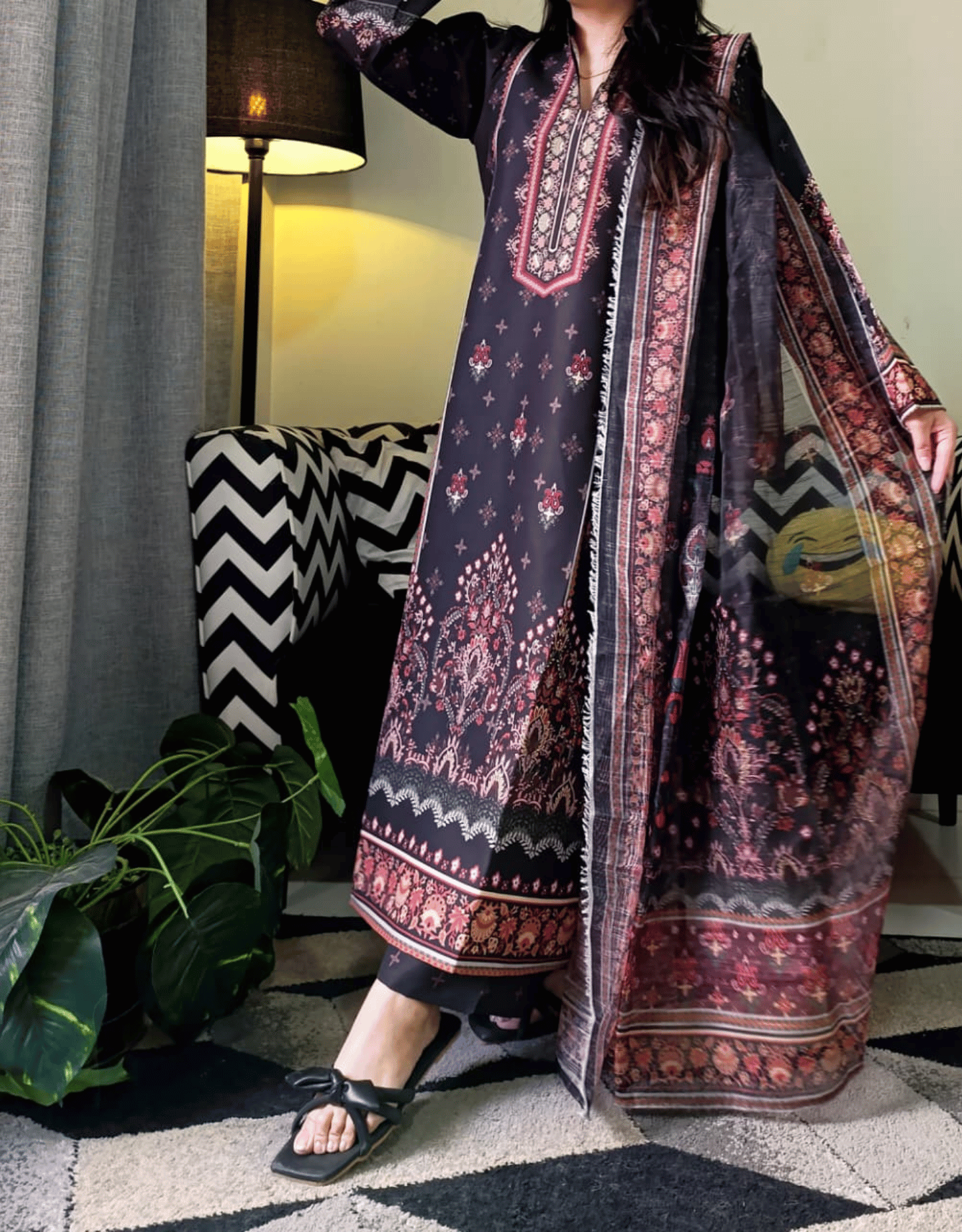 3PC Swiss Lawn Printed Suit