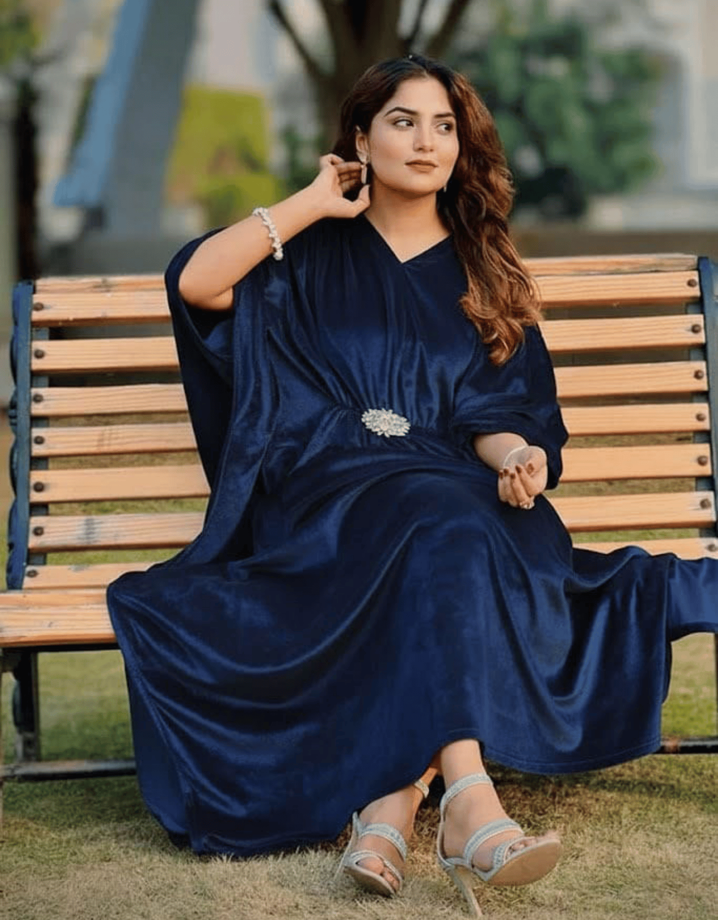 Micro Velvet Maxi Dress for Women